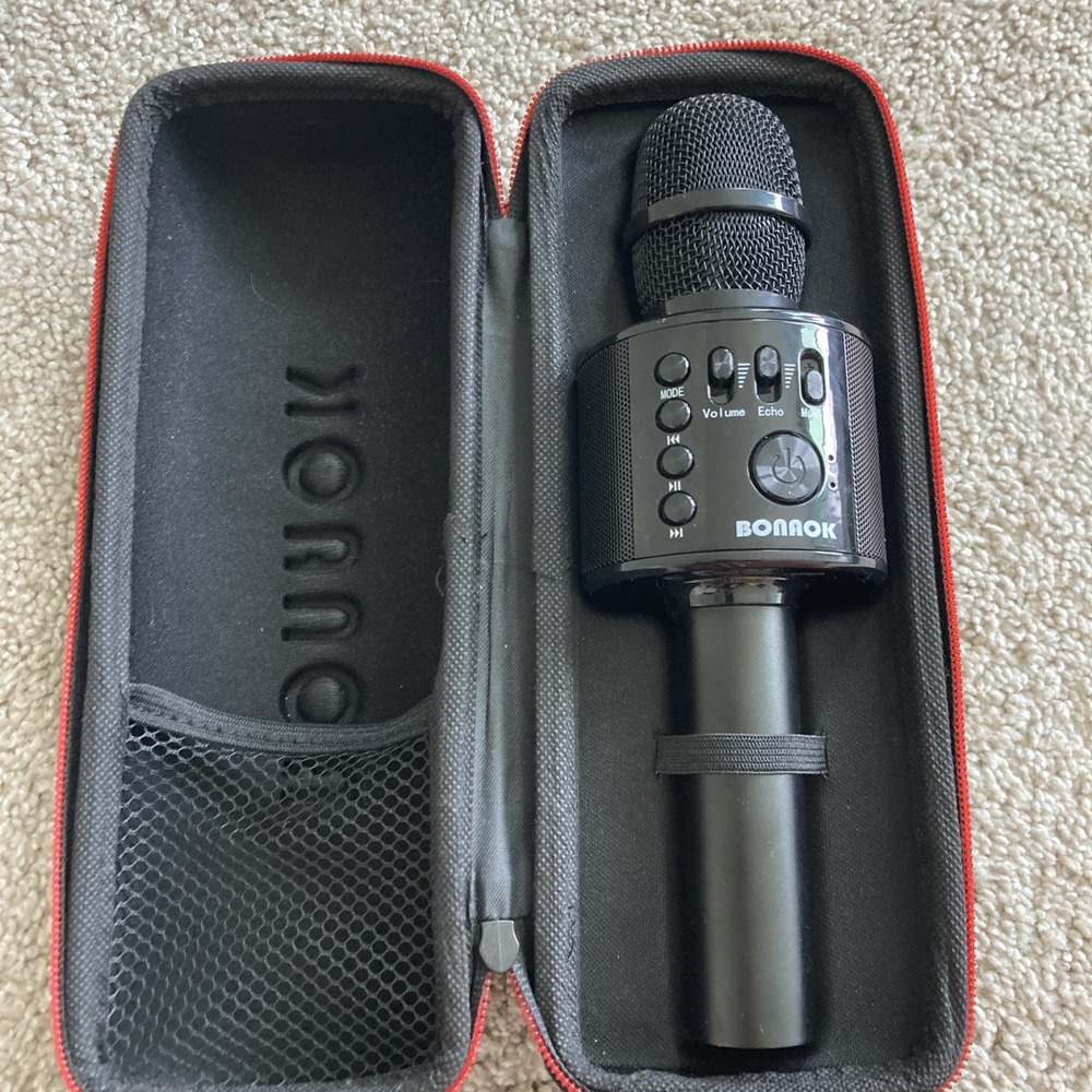 Bonaok 3-In-1 Portable Handheld Wireless Bluetooth Karaoke Microphone /‎ Speaker